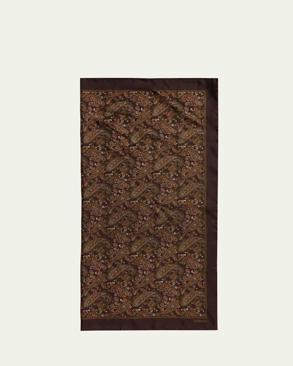 Paisley-Print Silk Scarf